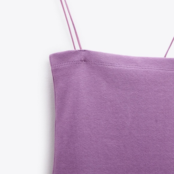 Zara  SHORT RIBBED DRESS TRF - Picture 4 of 5